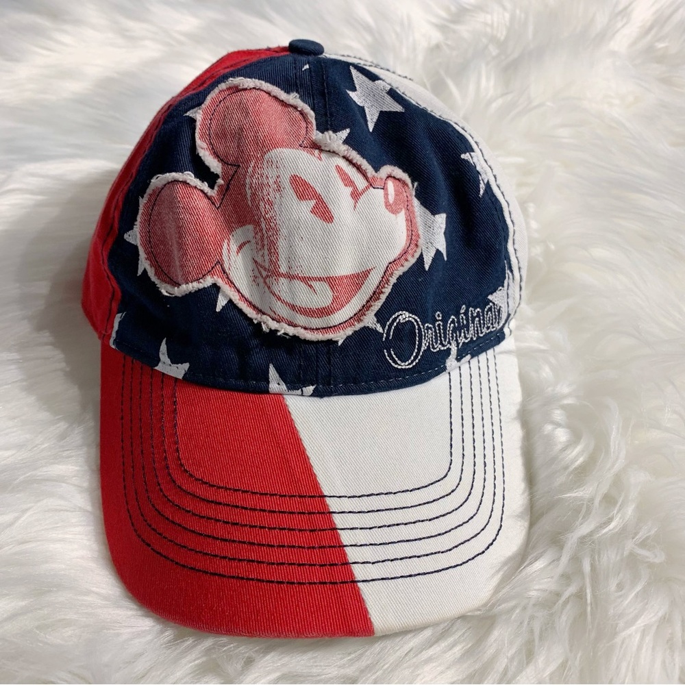 Disney Baseball Cap Original Americana Mickey Mouse Stars Stripes